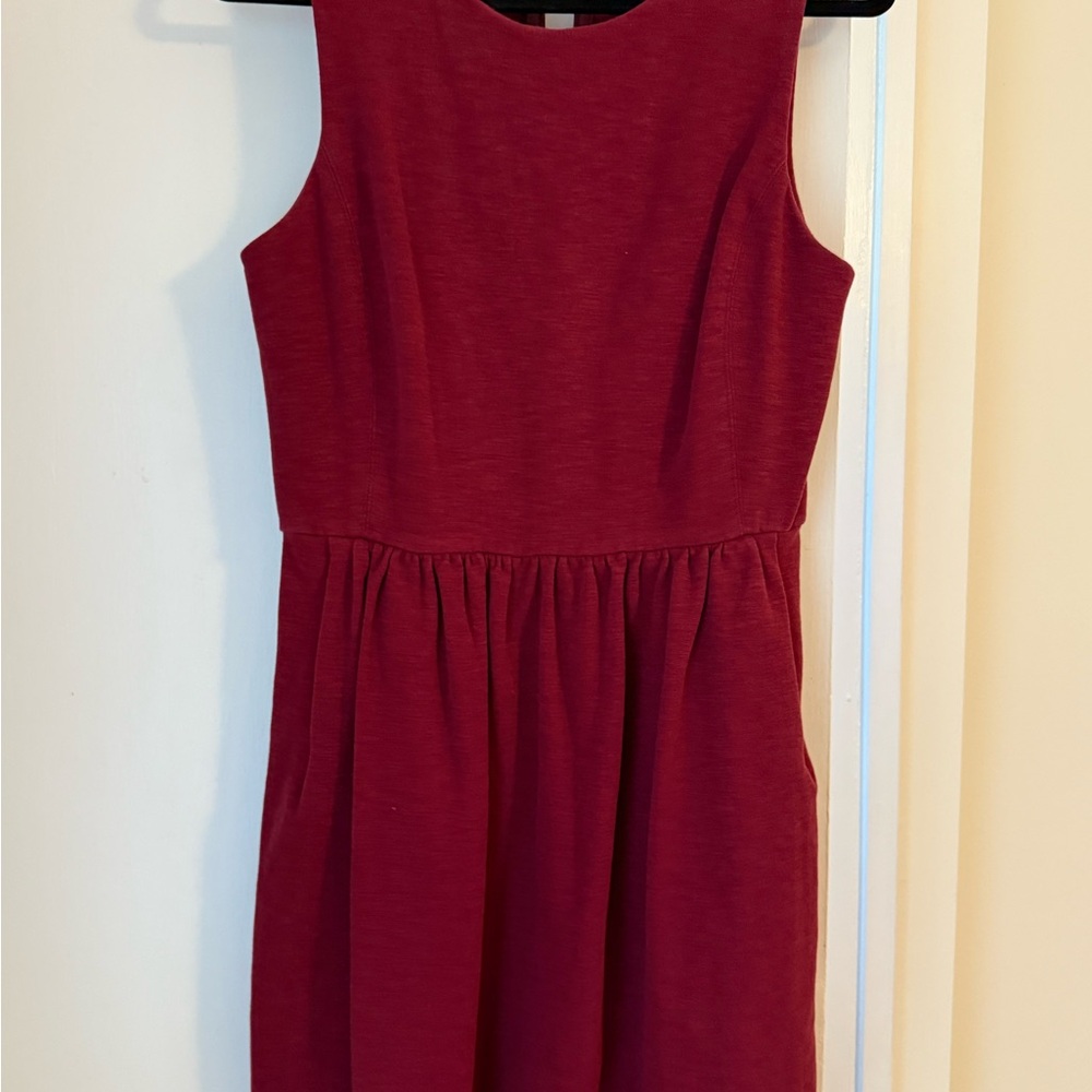 J. Crew Burgundy Sleeveless Dress
